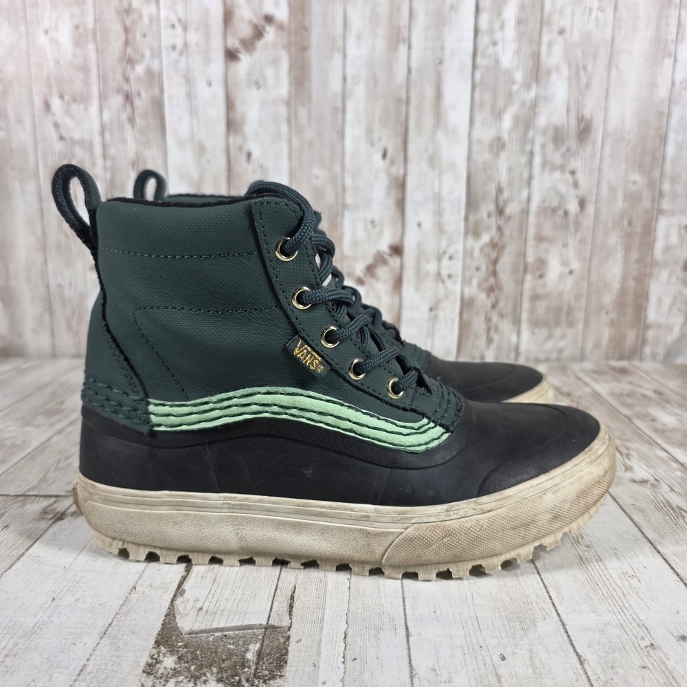 Vans Standard Mid Snow MTE Forest Green Black Winter Boots Mens 5.5 Womens 7‎